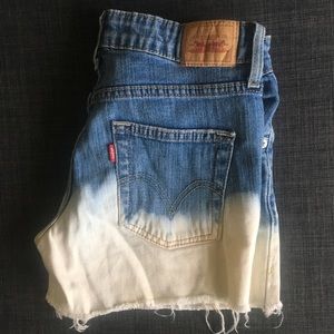 Levi’s Bleached Cutoff Jean Shorts